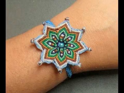 Tuto: bracelet fleur tressage bracelet brésilien (DIY: flower bracelet )