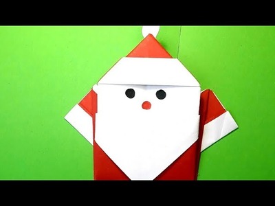 Comment faire un Père Noel en origami facile. how to make  origami Santa Claus