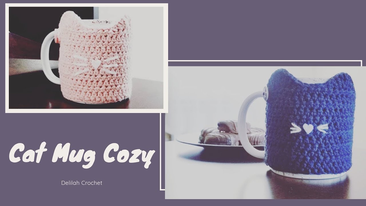 Chat mug cozy ou cache tasse au crochet tuto facile | Mug Cosy Cute Cat easy crochet tutorial