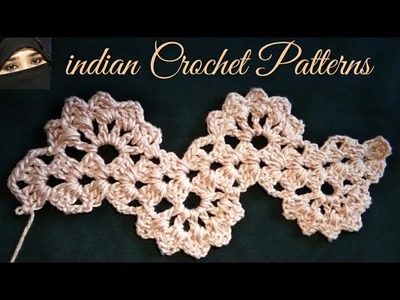 Crochet New Dupatta Lace pattern in hindi.urdu,indian crochet patterns