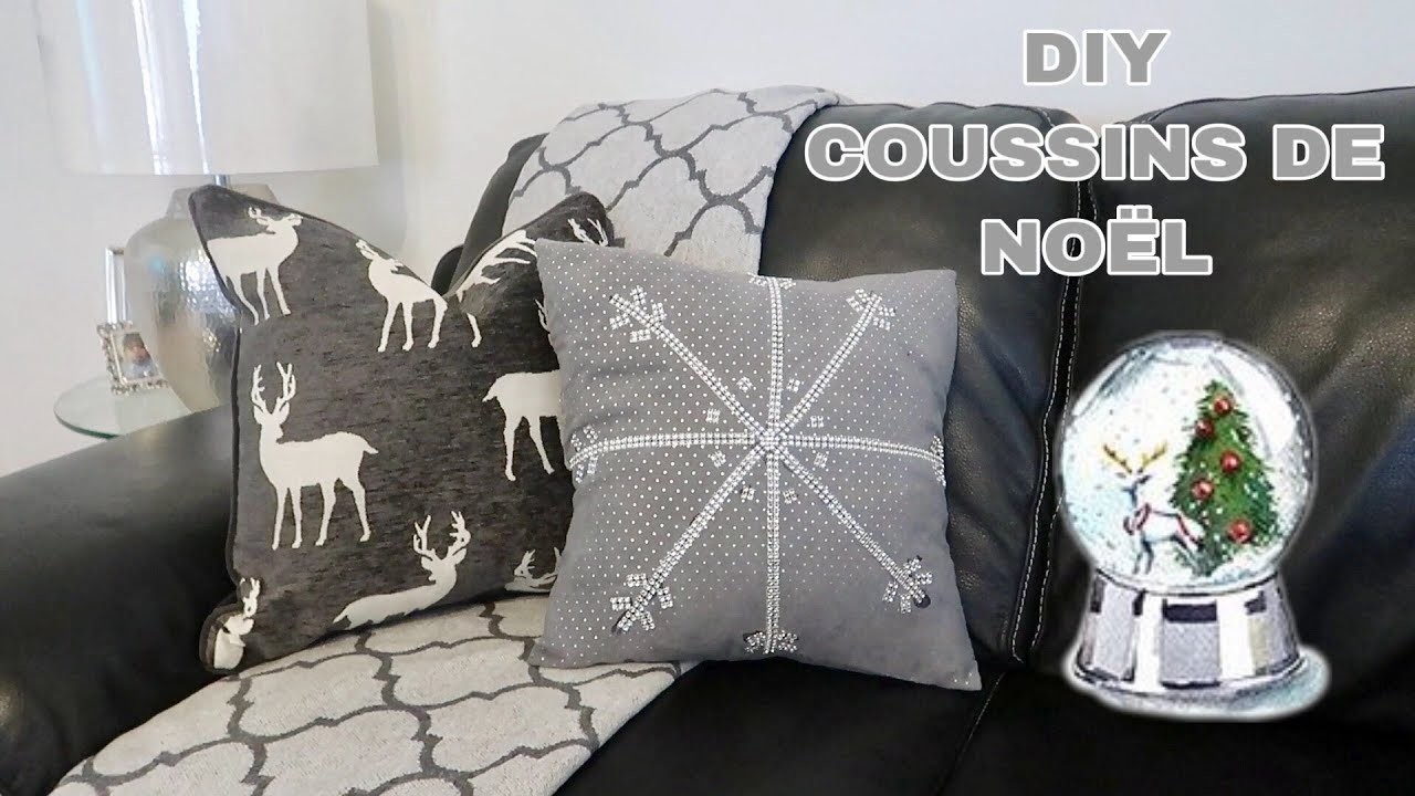 DÉCORATION DE NOËL: COMMENT CUSTOMISER UNE HOUSSE DE COUSSIN! diy déco | DIY CHRISTMAS DECOR 2019