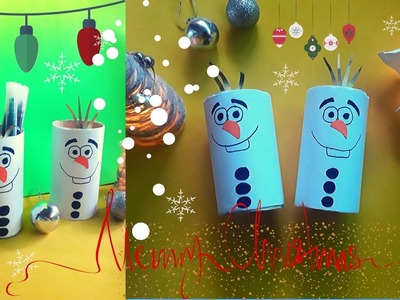 DIY Noël ⛄ : OLAF de FROZEN ⛄ avec un rouleau de papier toilette.Bricolage en papier