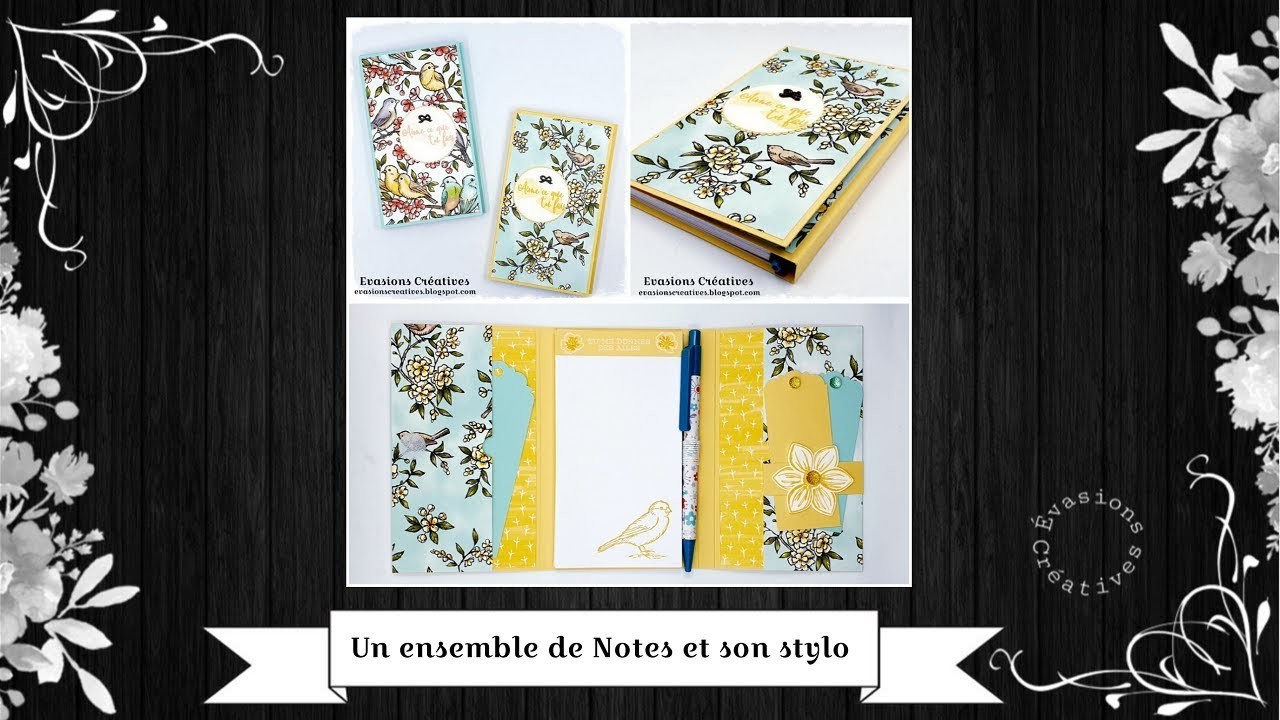 Atelier-Tuto { Carnet } Un ensemble de Notes et son stylo par Évasions Créatives