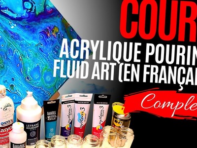 ???? COURS DE PEINTURE acrylique POURING. Fluid Art (Tuto Français & gratuit)