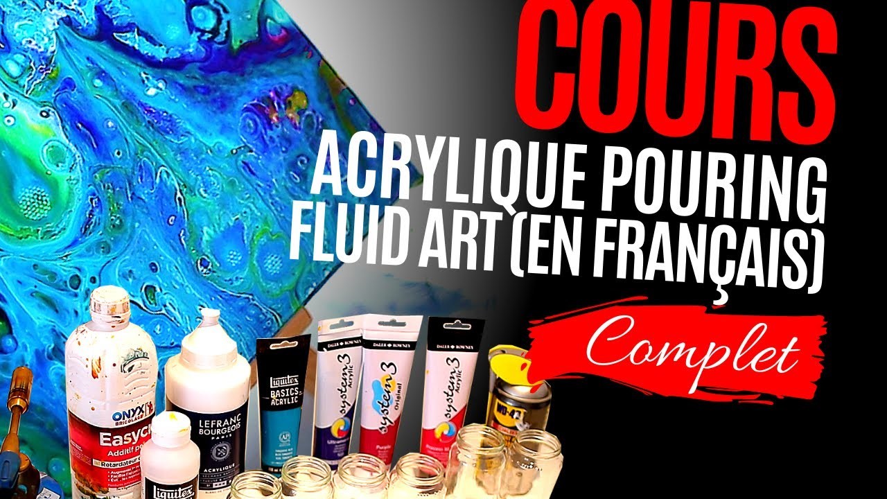 ???? COURS DE PEINTURE acrylique POURING. Fluid Art (Tuto Français & gratuit)