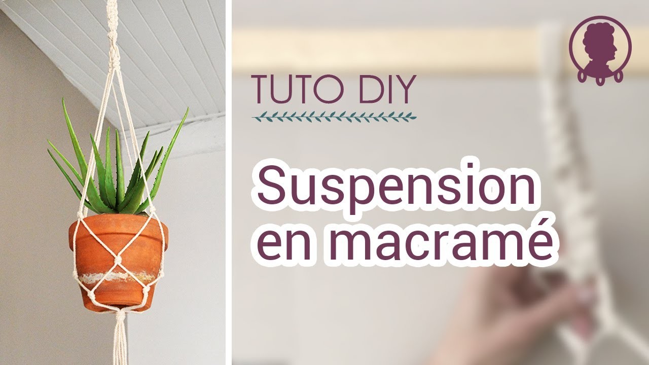 DIY suspension macramé | Tutoriel débutant #Macramé