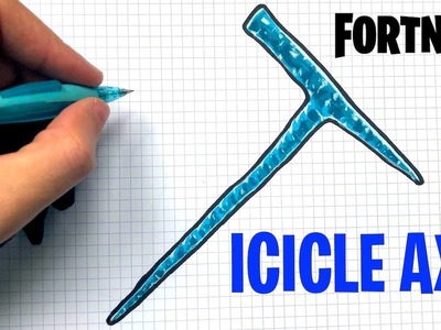 HOW TO DRAW ICICLE AXE - FORNTITE