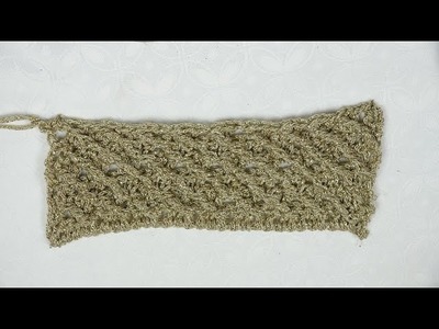 Point relief en diagonale au crochet - La Grenouille Tricote