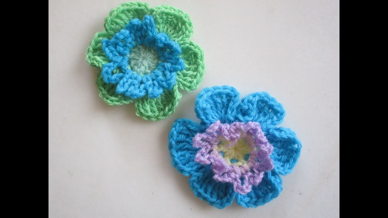 Fleur au crochet n°1 en pas à pas simple - La Grenouille Tricote