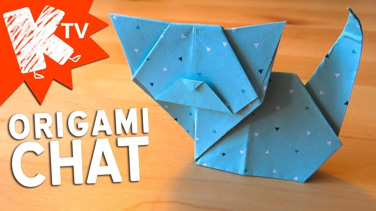 Origami Chat Facile - origami cat