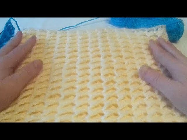 Point nid d'abeille 3D au crochet