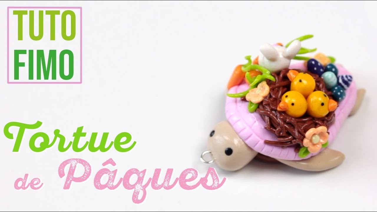 Polymer Clay Tutorial - Easter Turtle.Tortue de Pâques