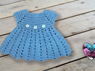 Robe Céleste crochet bébé facile "Lidia Crochet Tricot"