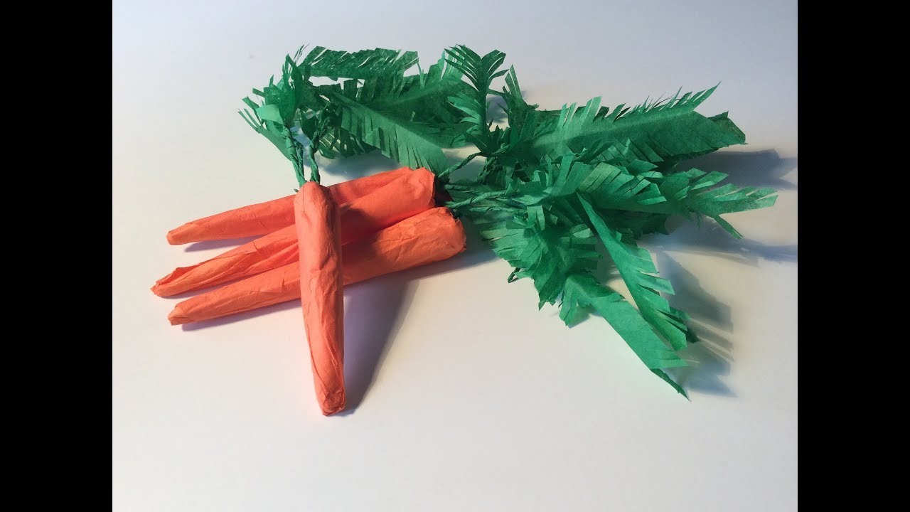 Tuto carotte en papier. Diy paper carrot