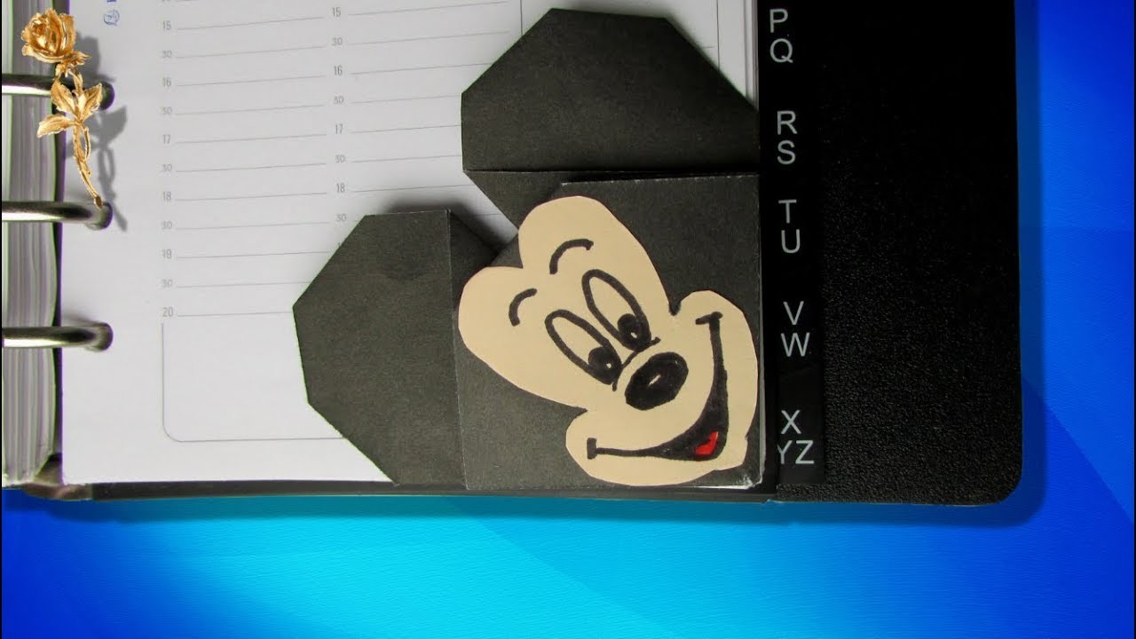 Origami facile : ???? Marque-page  "Mickey Mouse"