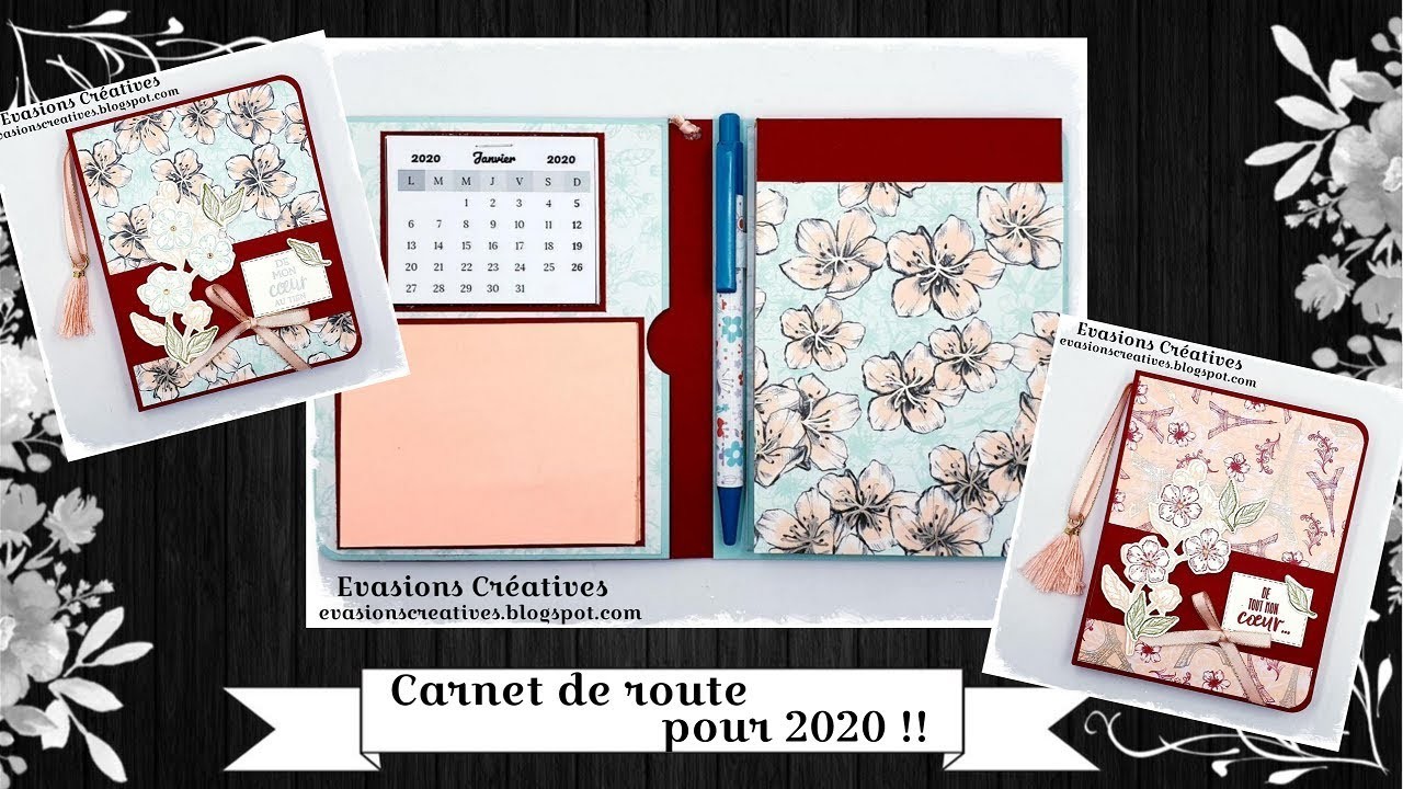 Atelier-Tuto { Carnet } "Carnet de route pour 2020 !" par Évasions Créatives