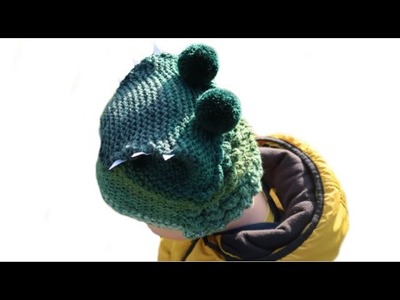 Tricotin - Tuto Bonnet Point Crocodile. Loom Knitting (DIY Action)