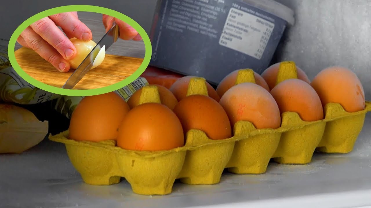 Désormais, vous devez mettre la boîte d'œufs au congélateur