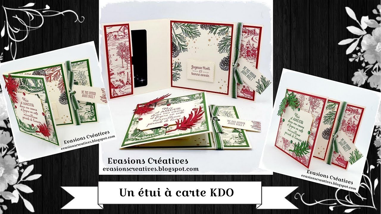 Atelier-Tuto { Noël } "Un étui à carte KDO" par Évasions Créatives