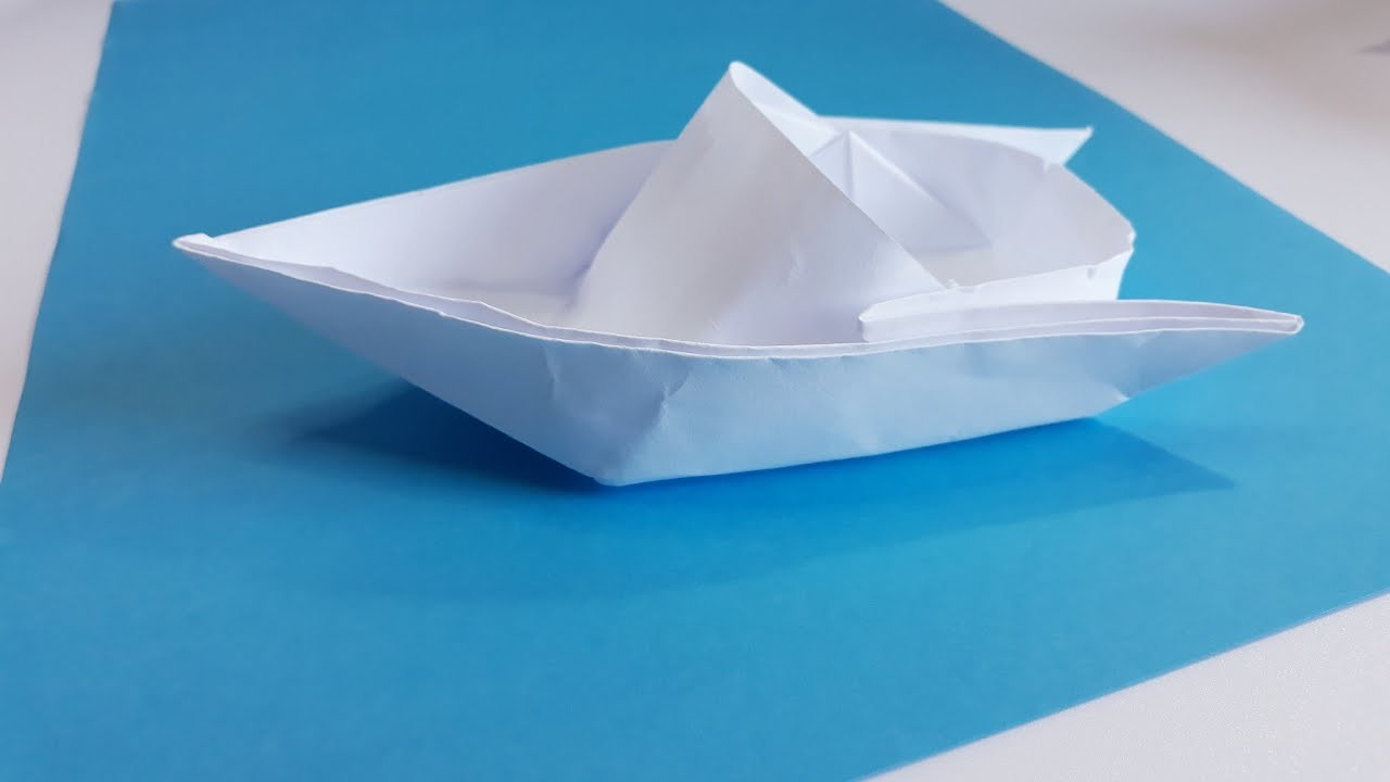 Comment faire un bateau en origami, how to make an origami boat