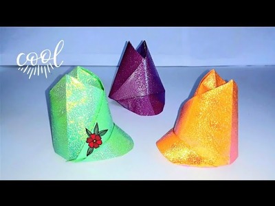 Comment faire une casquette en origami, how to make an origami cap