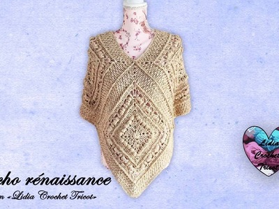 Poncho "Renaissance" Crochet "Lidia Crochet Tricot"