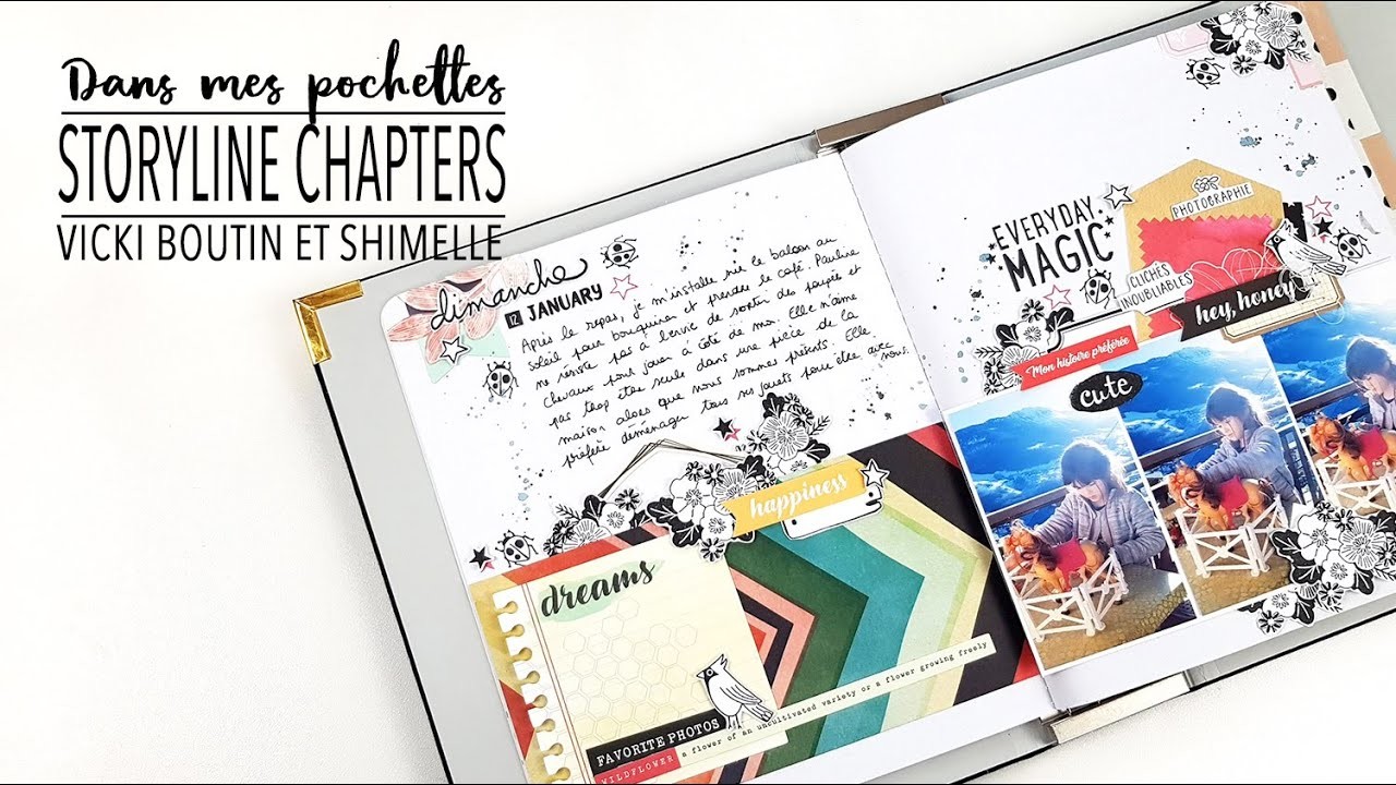 [Scrapbooking] Storyline Chapters - Double page colorée avec Vicki Boutin et Shimelle