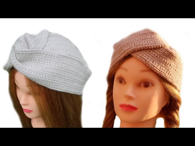 Tricotin - Tuto Bonnet turban. Hat Loom knitting