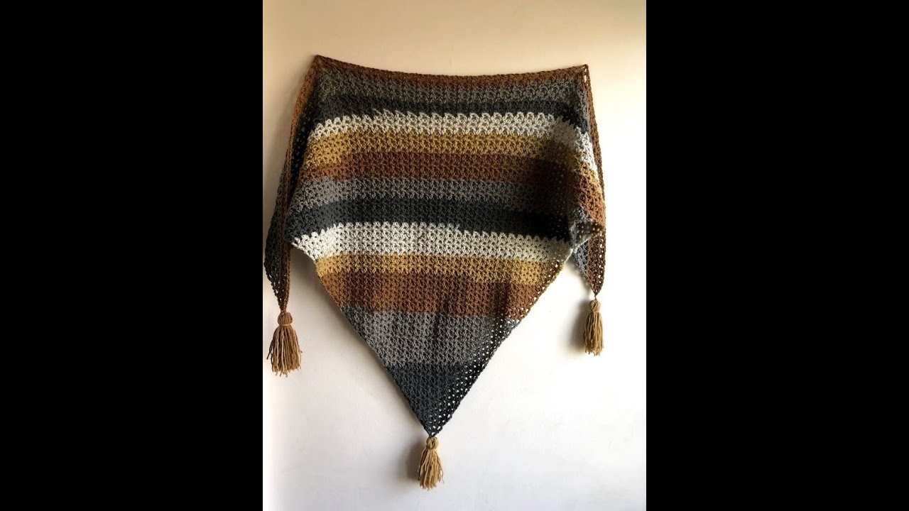 Châle en crochet en point V
