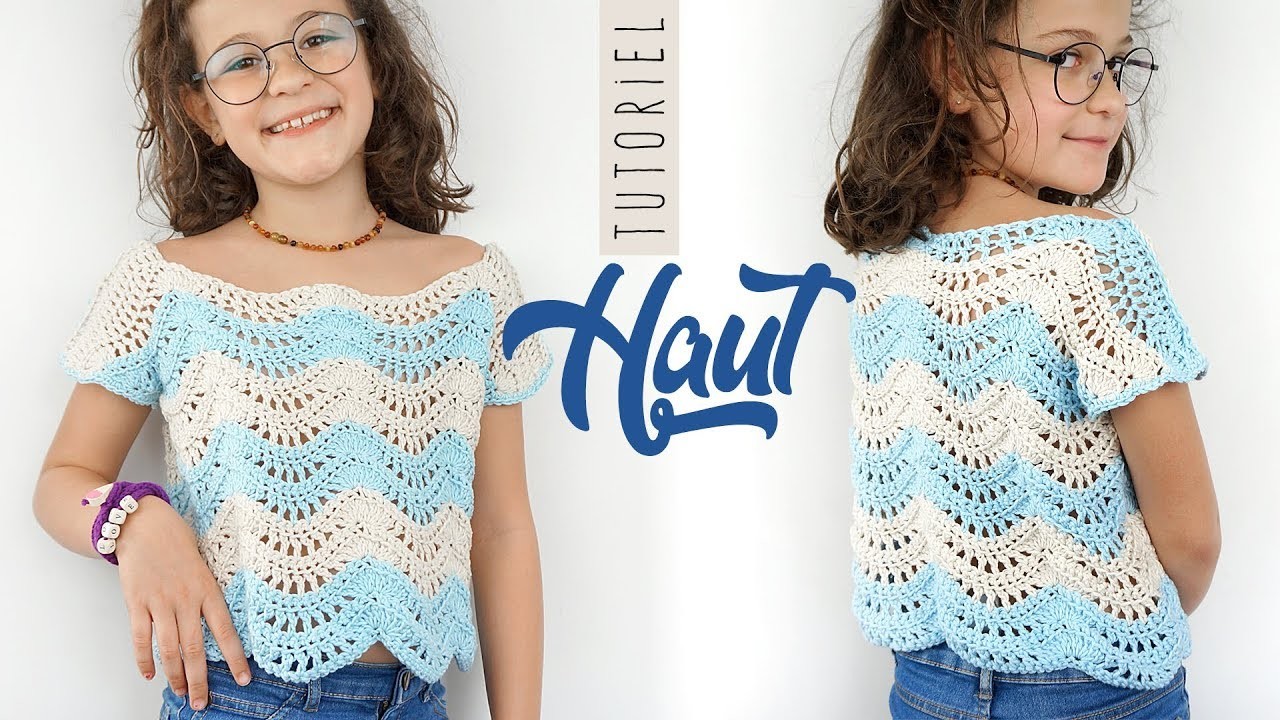 TUTO comment faire un petit crop top au crochet toutes les tailles