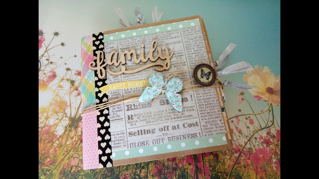 Tuto mini album family réalisé avec des enveloppes et un paper bloc de luxe de chez action