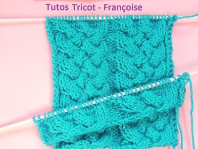 Tuto tricot Point Torsade sur 15 mailles | Apprendre à tricoter des torsades entrelacées