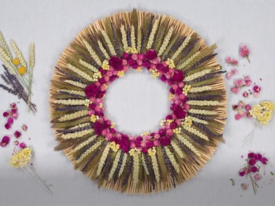 DIY couronne de fleurs séchées - Truffaut
