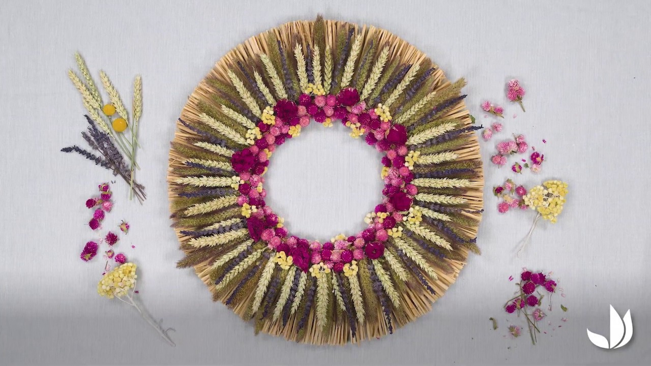 DIY couronne de fleurs séchées - Truffaut