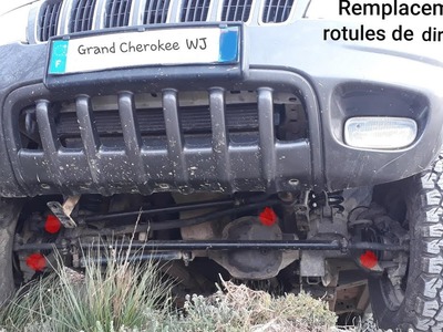 Remplacement rotules de directions jeep grand cherokee WJ, dana 30, tuto, DIY, how to,tie rod end
