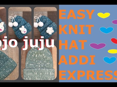 HOW TO KNIT A EASY HAT ADDI EXPRESS