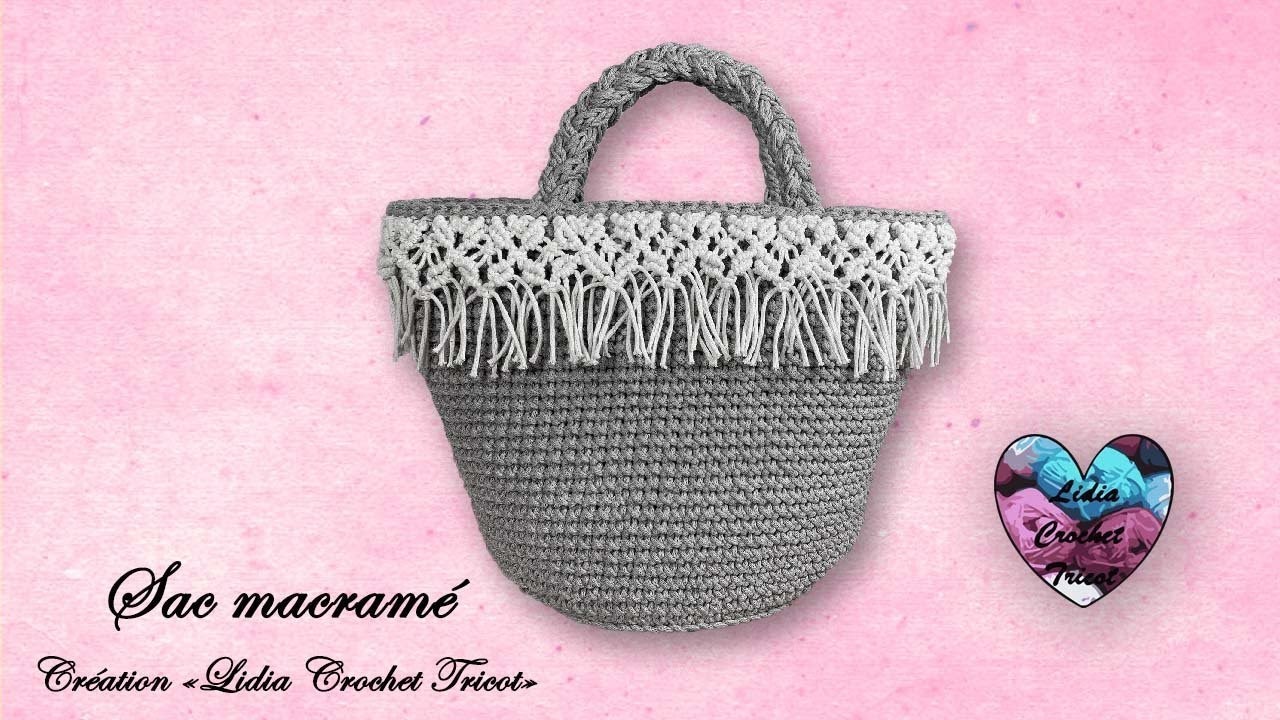 Panier "Macramé" Crochet "Lidia Crochet Tricot"