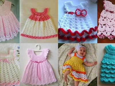 Beautiful crochet frocks || crochet baby dresses