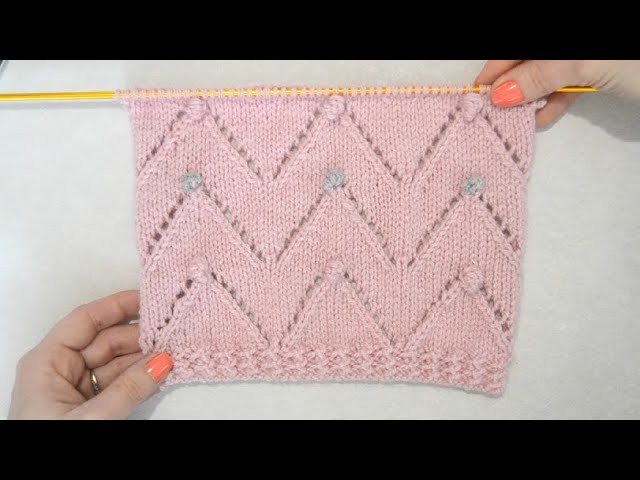 #114 Tricot: Tutoriel point Triangles Ajourés avec Nope.  Facile et Rapide à réaliser ???? Maïlane