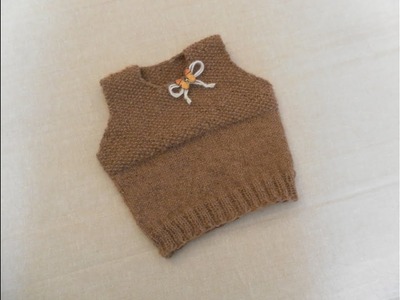 Tricoter un gilet pour bébé avec boutons, réalisation rapide et facile