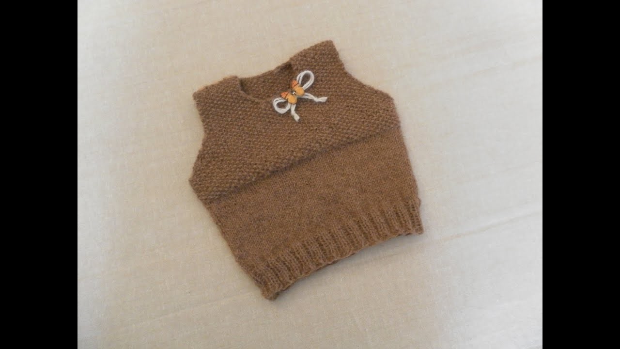 Tricoter un gilet pour bébé avec boutons, réalisation rapide et facile