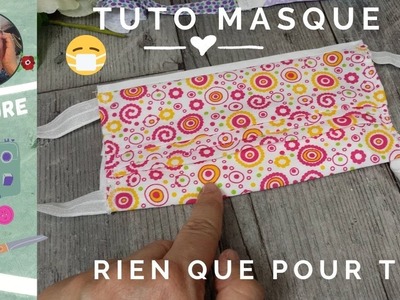 ???? Tuto ????Tuto Masque 1ère Barrière Tissu & Papier Absorbant protection Couture facile ✂️ADULTES ©A63
