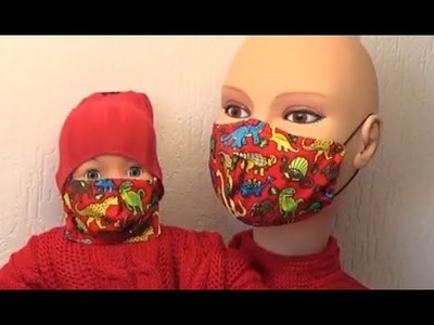 DIY# 45 Masque protection enfant et adulte . Patron et couture facile  rapide