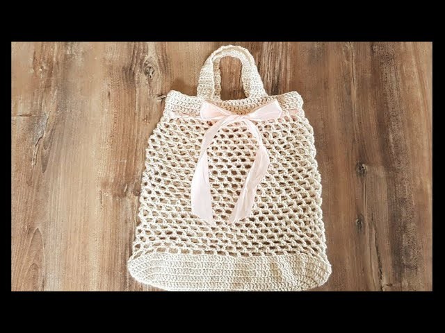 #28 Crochet: Tuto  Sac.Filet. Facile à réaliser. Utile et multifonctions.