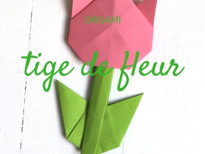 DIY origami tige pour fleur