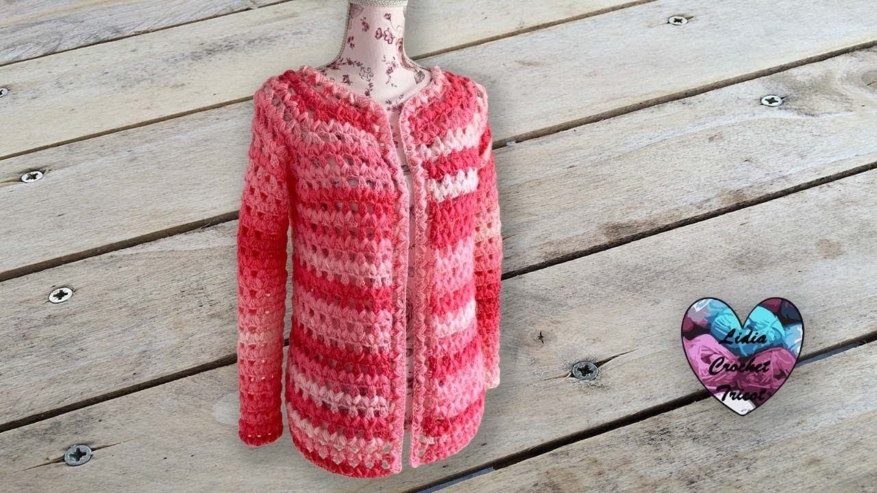 Gilet Petits Chignons Crochet "Lidia Crochet Tricot"