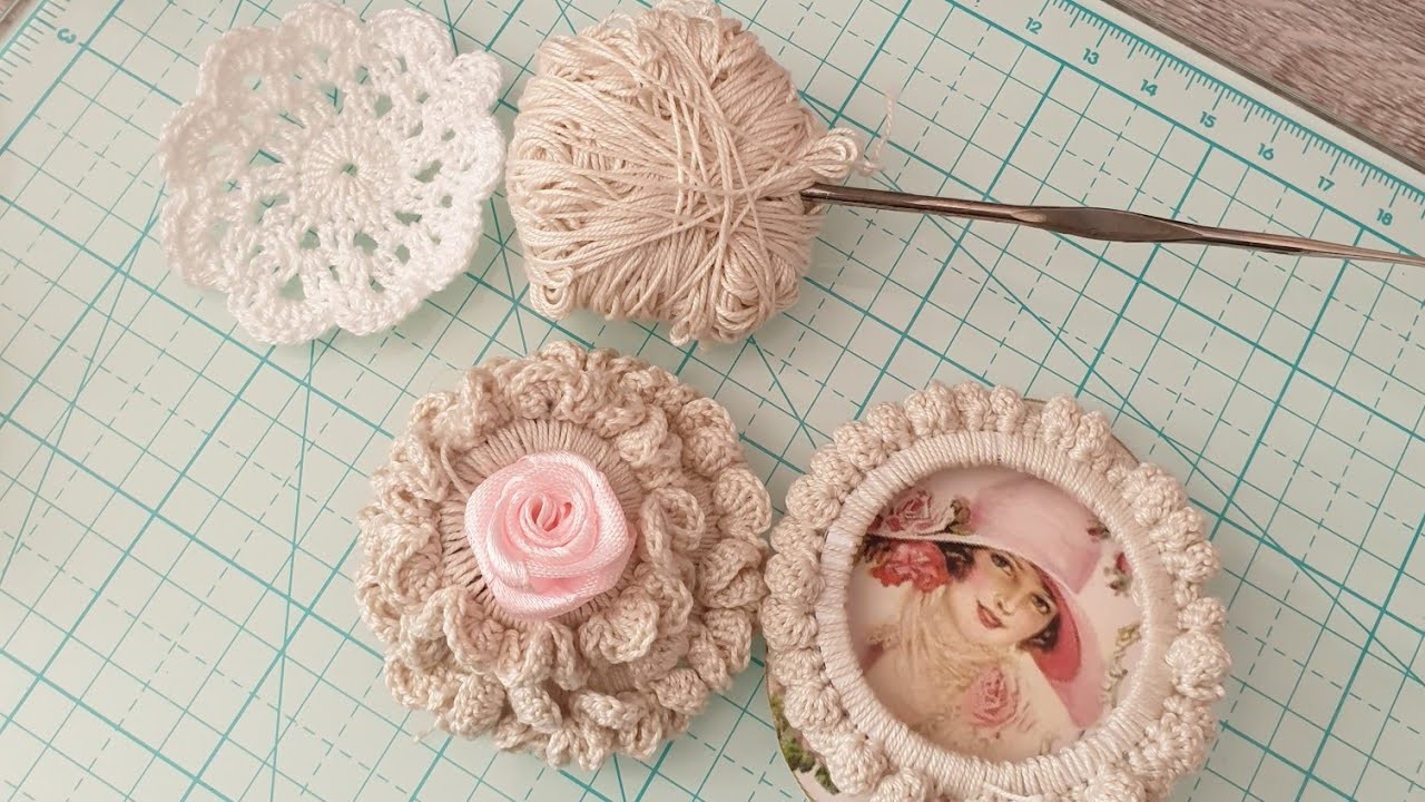 #scrap #crochet #tuto #shabby Tuto fleur crochet