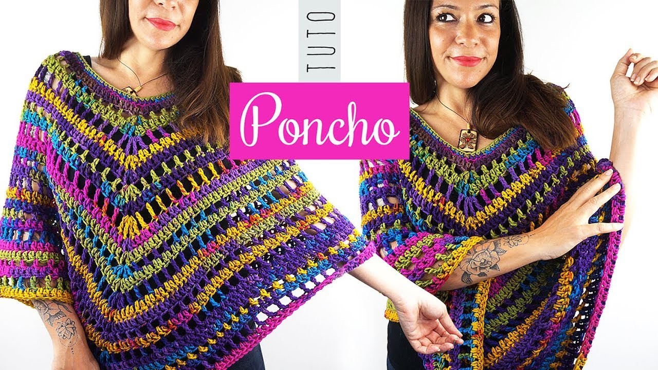 Tuto Comment Faire Un Poncho Au Crochet Special Débutant 2714