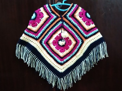 Crochet baby poncho | poncho | zahra's crochet art