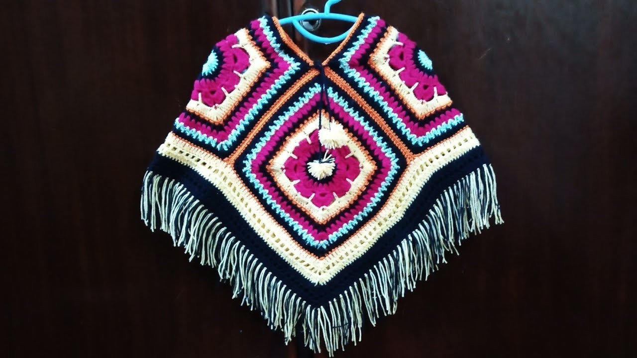 Crochet baby poncho | poncho | zahra's crochet art